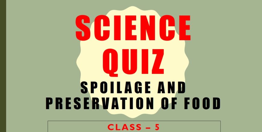 Spoilage of food quiz